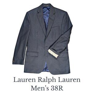 Lauren Ralph Lauren Sport Coat 38R Blue Gray Check Blazer